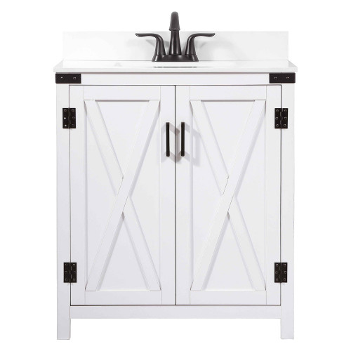 Elegant Bathroom Vanity - White (VF90230WH-BS)