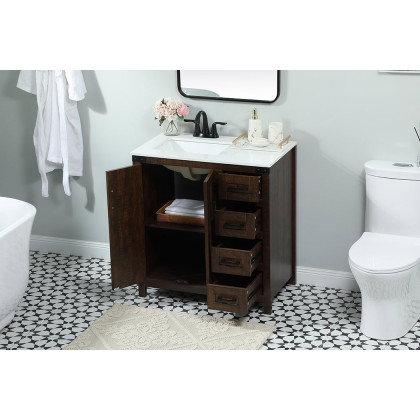 Elegant Bathroom Vanity - Espresso (VF90232EX)