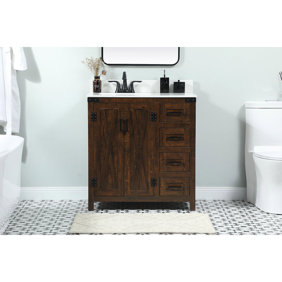 Elegant Bathroom Vanity - Espresso (VF90232EX-BS)