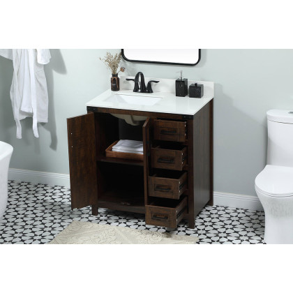 Elegant Bathroom Vanity - Espresso (VF90232EX-BS)