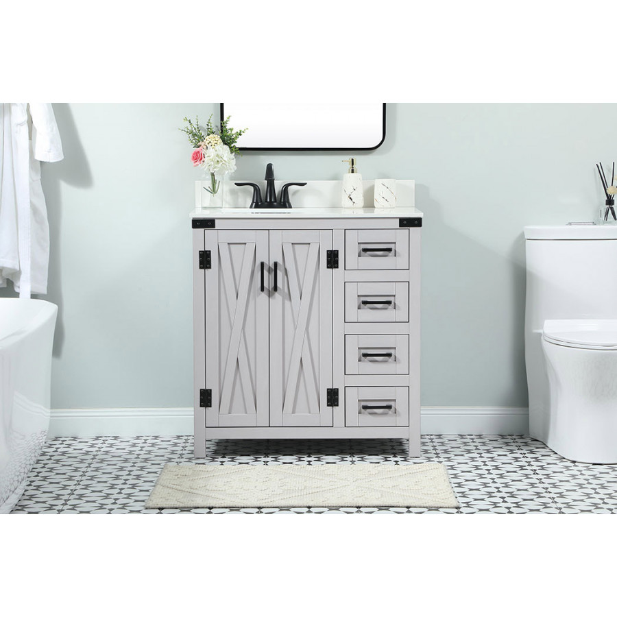 Elegant Bathroom Vanity - Gray (VF90232GR-BS)