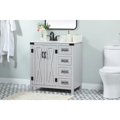Elegant Bathroom Vanity - Gray (VF90232GR-BS)