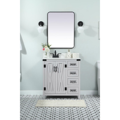 Elegant Bathroom Vanity - Gray (VF90232GR-BS)