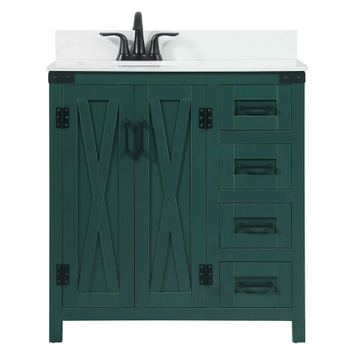 Elegant Bathroom Vanity - Green (VF90232MGN-BS)
