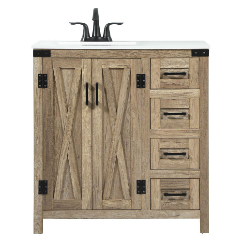 Elegant Bathroom Vanity - Natural Wood (VF90232NT)