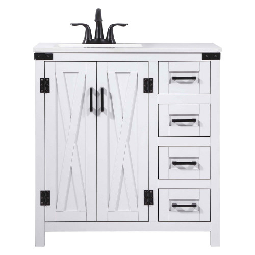 Elegant Bathroom Vanity - White (VF90232WH)