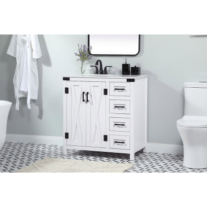 Elegant Bathroom Vanity - White (VF90232WH)