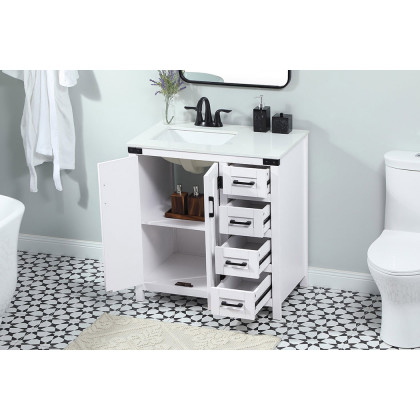 Elegant Bathroom Vanity - White (VF90232WH)