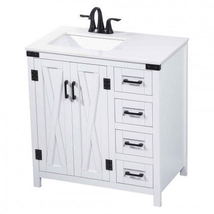 Elegant Bathroom Vanity - White (VF90232WH)