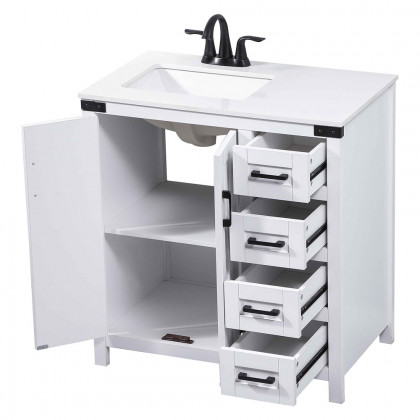 Elegant Bathroom Vanity - White (VF90232WH)