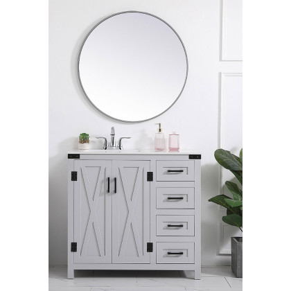 Elegant Bathroom Vanity - Gray (VF90236GR)