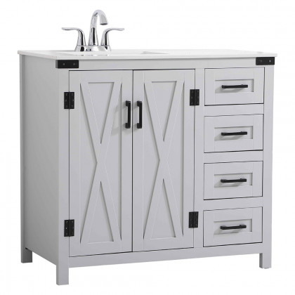 Elegant Bathroom Vanity - Gray (VF90236GR)