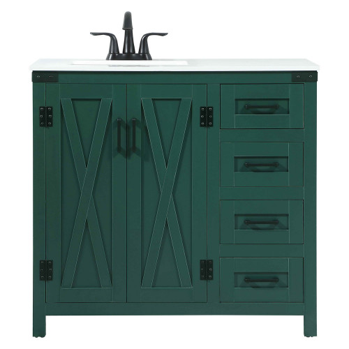 Elegant Bathroom Vanity - Green (VF90236MGN)