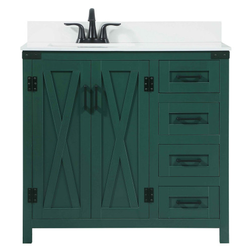 Elegant Bathroom Vanity - Green (VF90236MGN-BS)
