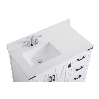 Elegant Bathroom Vanity - White (VF90236WH-BS)