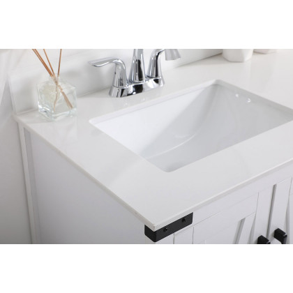 Elegant Bathroom Vanity - White (VF90236WH-BS)