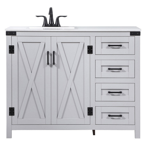 Elegant Bathroom Vanity - Gray (VF90242GR)