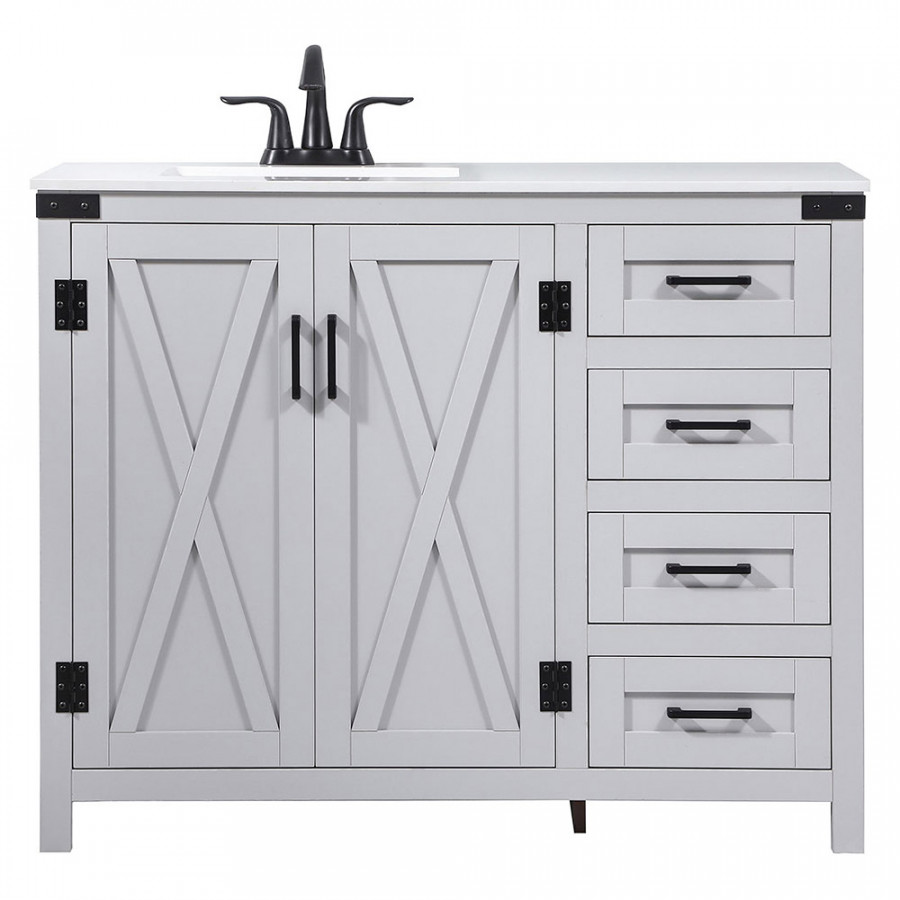 Elegant Bathroom Vanity - Gray (VF90242GR)