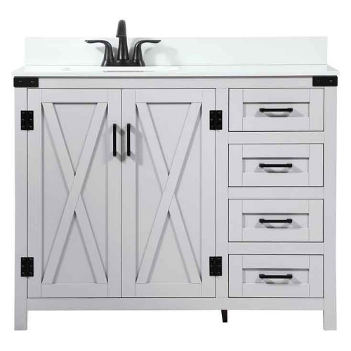 Elegant Bathroom Vanity - Gray (VF90242GR-BS)