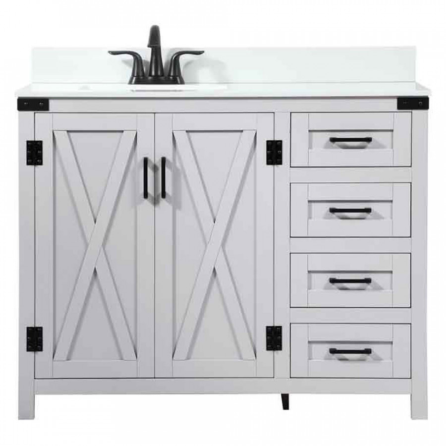 Elegant Bathroom Vanity - Gray (VF90242GR-BS)