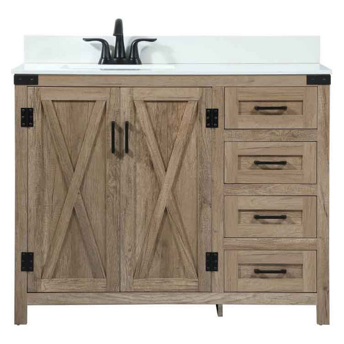 Elegant Bathroom Vanity - Natural Wood (VF90242NT-BS)