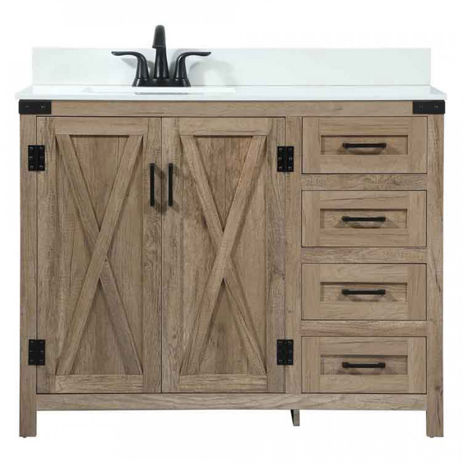 Elegant Bathroom Vanity - Natural Wood (VF90242NT-BS)