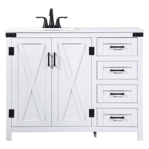 Elegant Bathroom Vanity - White (VF90242WH)