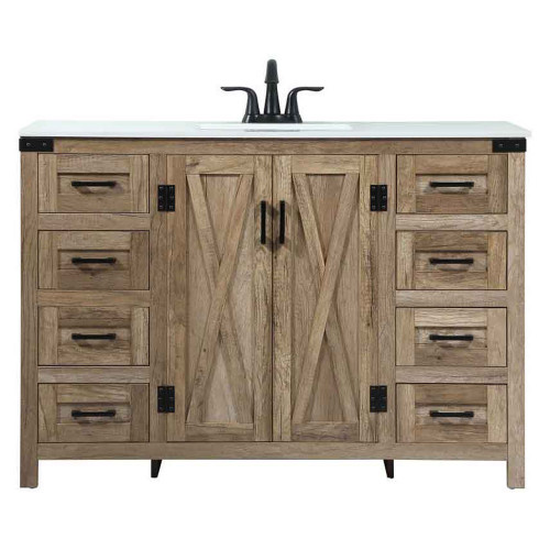 Elegant Bathroom Vanity - Natural Wood (VF90248NT)