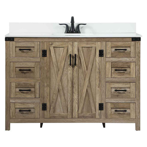 Elegant Bathroom Vanity - Natural Wood (VF90248NT-BS)