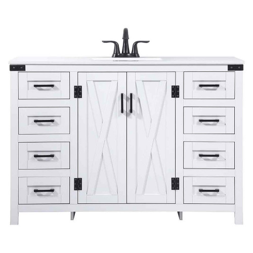 Elegant Bathroom Vanity - White (VF90248WH)