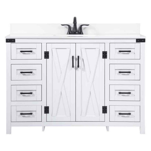 Elegant Bathroom Vanity - White (VF90248WH-BS)
