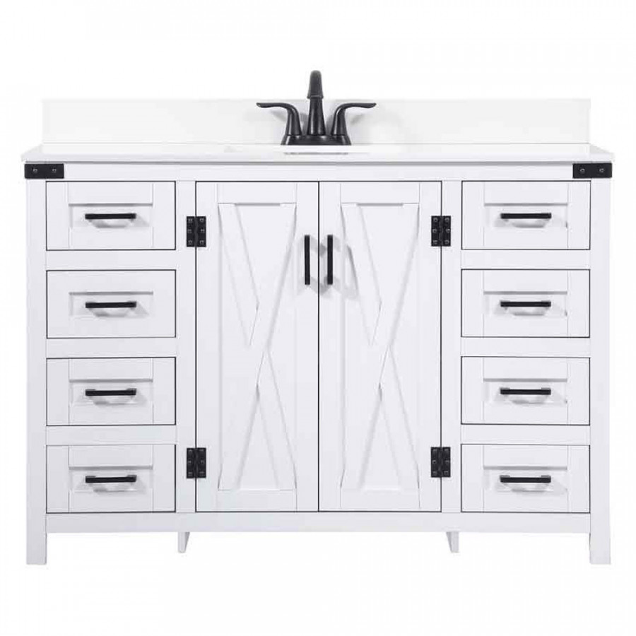Elegant Bathroom Vanity - White (VF90248WH-BS)