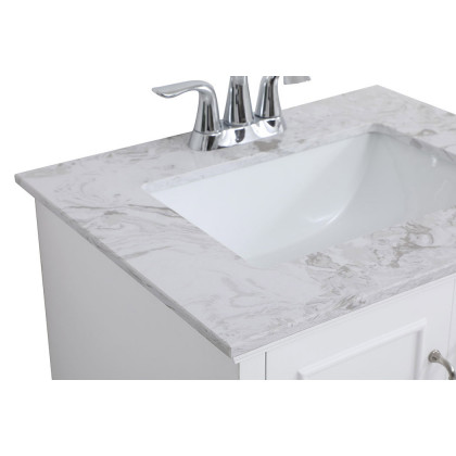 Elegant Bathroom Vanity - White, L 24" (VF90624WH)