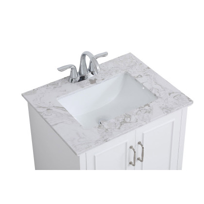 Elegant Bathroom Vanity - White, L 24" (VF90624WH)