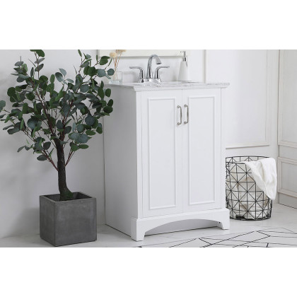 Elegant Bathroom Vanity - White, L 24" (VF90624WH)