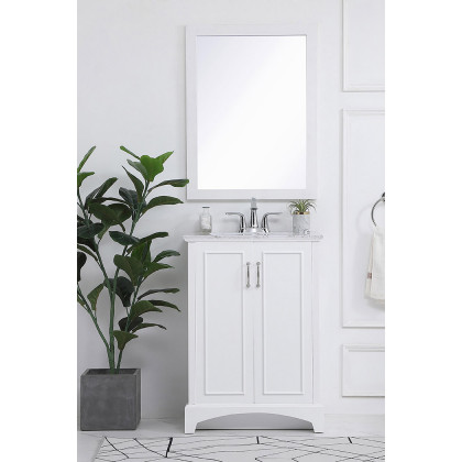 Elegant Bathroom Vanity - White, L 24" (VF90624WH)