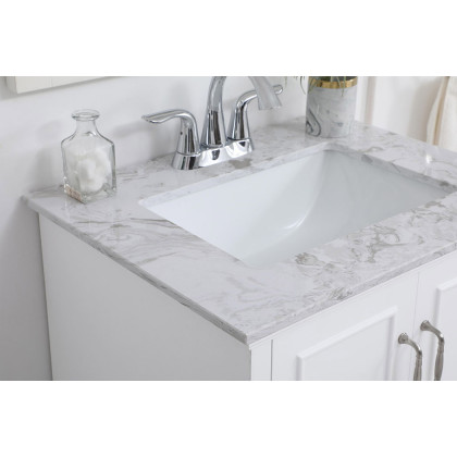 Elegant Bathroom Vanity - White, L 24" (VF90624WH)