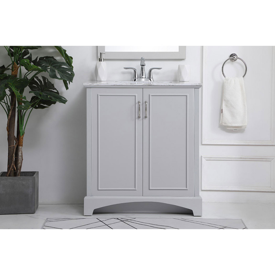 Elegant Bathroom Vanity - Gray, L 30" (VF90630GR)