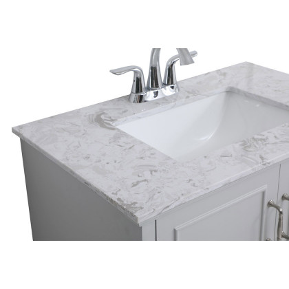 Elegant Bathroom Vanity - Gray, L 30" (VF90630GR)