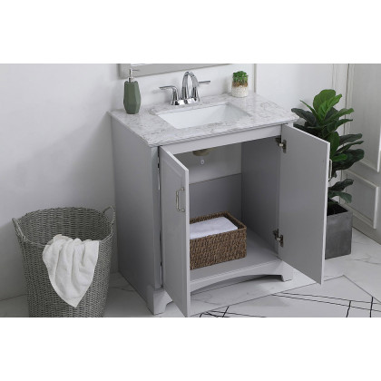 Elegant Bathroom Vanity - Gray, L 30" (VF90630GR)
