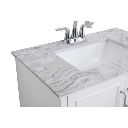 Elegant Bathroom Vanity - White, L 30" (VF90630WH)