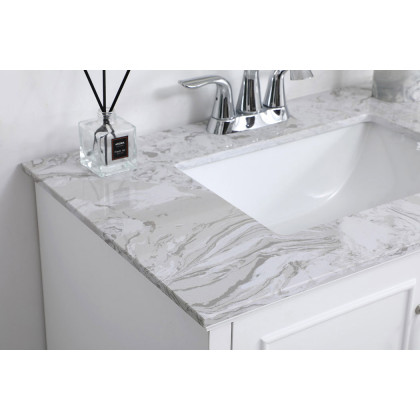 Elegant Bathroom Vanity - White, L 30" (VF90630WH)