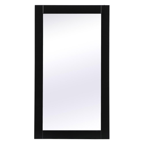 Elegant Wall Mirror - Black, D 18", H 32" (VM21832BK)