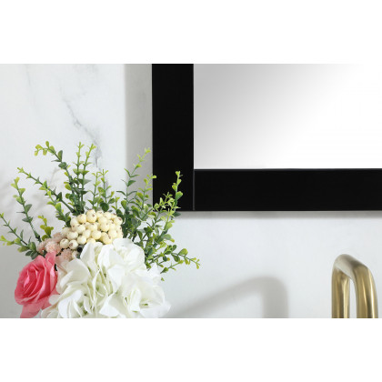 Elegant Wall Mirror - Black, D 18", H 32" (VM21832BK)