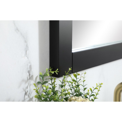 Elegant Wall Mirror - Black, D 18", H 32" (VM21832BK)