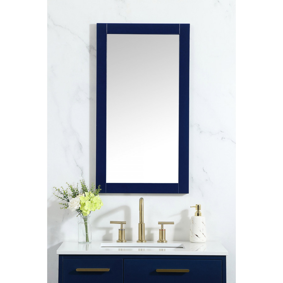 Elegant Wall Mirror - Blue, D 18", H 32" (VM21832BL)