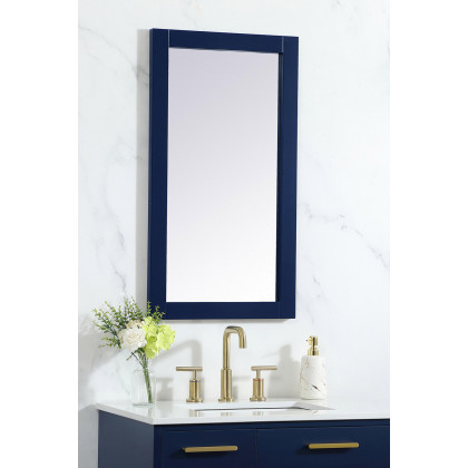 Elegant Wall Mirror - Blue, D 18", H 32" (VM21832BL)