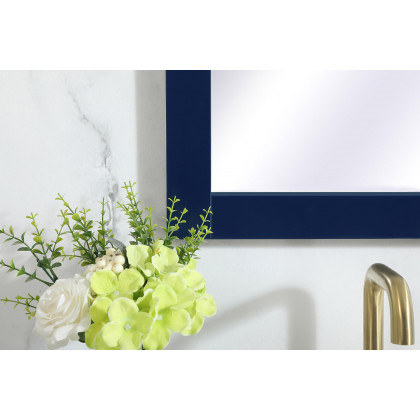 Elegant Wall Mirror - Blue, D 18", H 32" (VM21832BL)