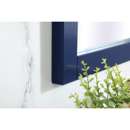Elegant Wall Mirror - Blue, D 18", H 32" (VM21832BL)