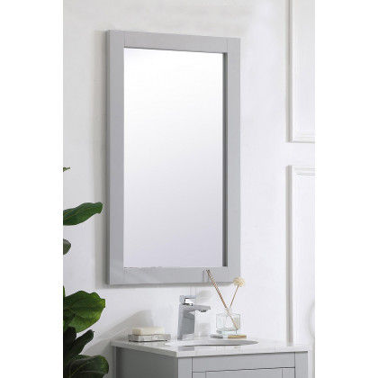 Elegant Wall Mirror - Gray, D 18", H 32" (VM21832GR)